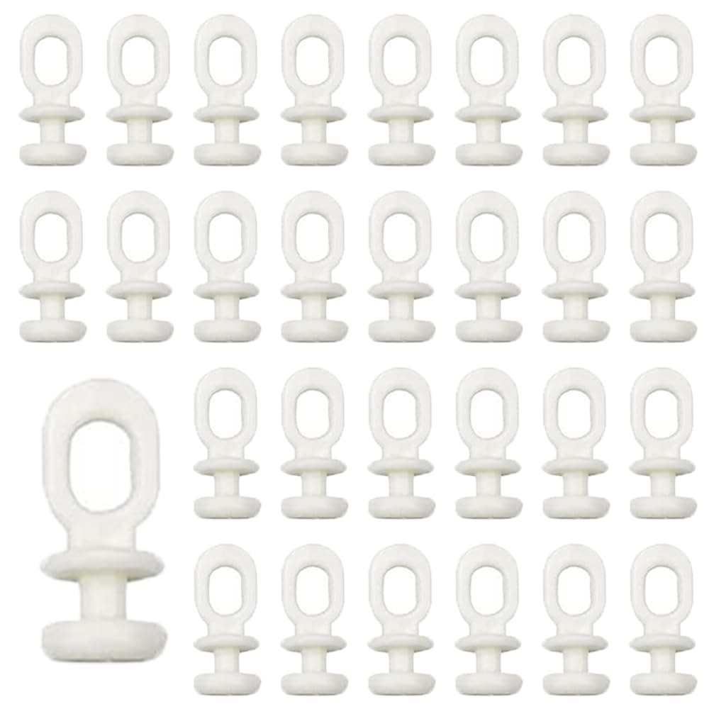 RXKFIGX 100 Stück Gardinengleiter für Schienen Faltengleiter Weiß Kunststoff Vorhang Haken Gardinengleiter Curtain Hooks Gliders für Vorhangschiene mit Schienenvorhangsystem Türvorhang Duschvorhänge
