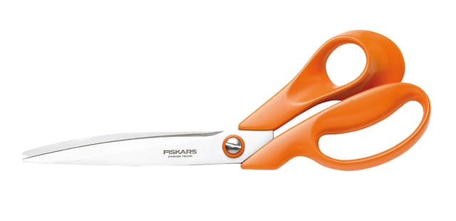 Fiskars Schneiderschere, Länge: 27 cm, Rostfreie Stahl-Klinge/Kunststoff-Griffe, Orange, Classic, 1005145 Schneiderschere 27 cm
