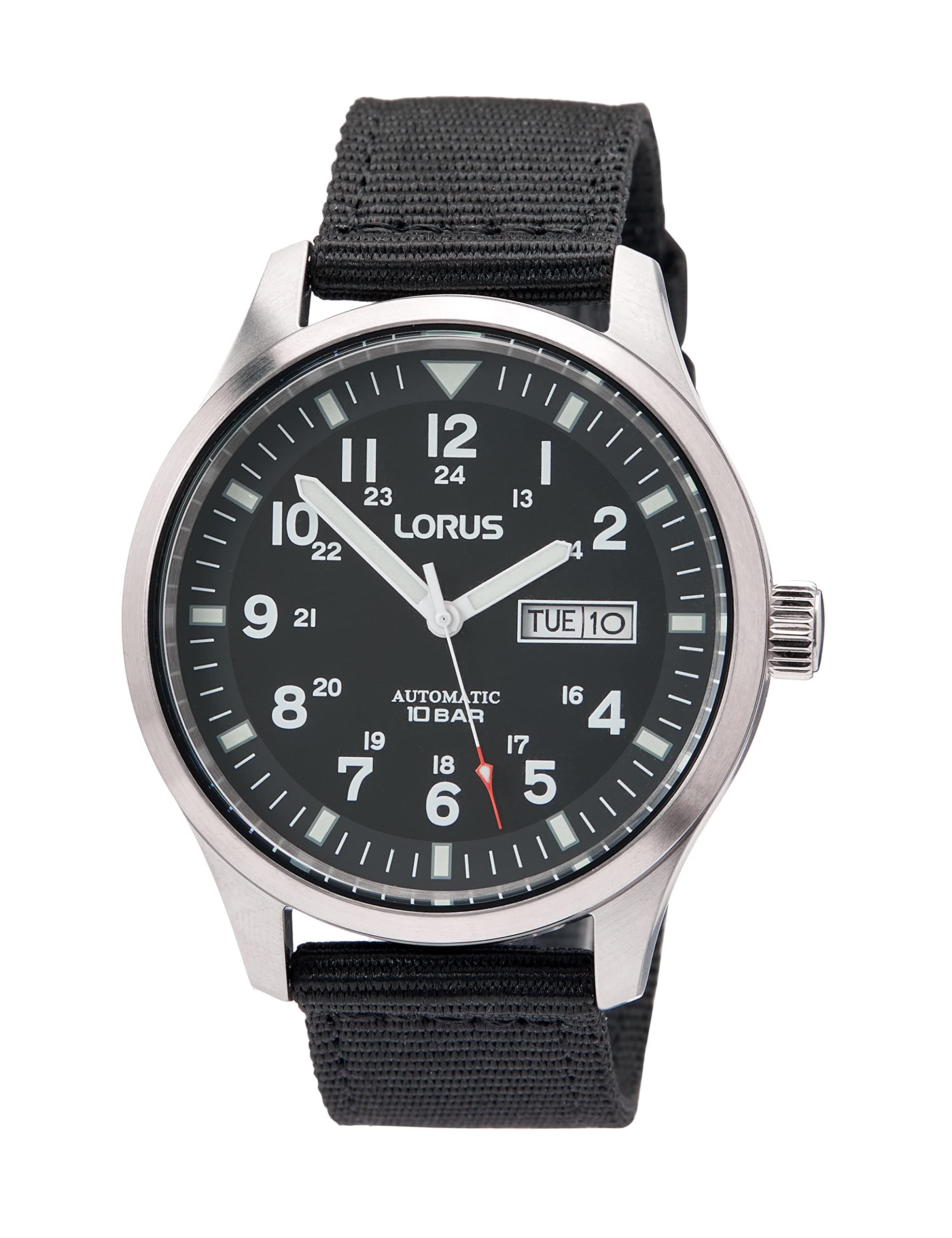 Lorus Herren-Uhr Automatik Edelstahl mit Textilband RL411BX9