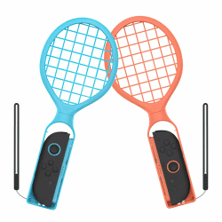 Sehawei Tennisschläger für Nintendo Switch 2 (2025) Ma-rio Tennis Aces Spiele Tennis Racket für Switch 2/Switch 2017/Switch Oled JoyCon Controllers (2 Stück, Blau und Rot)