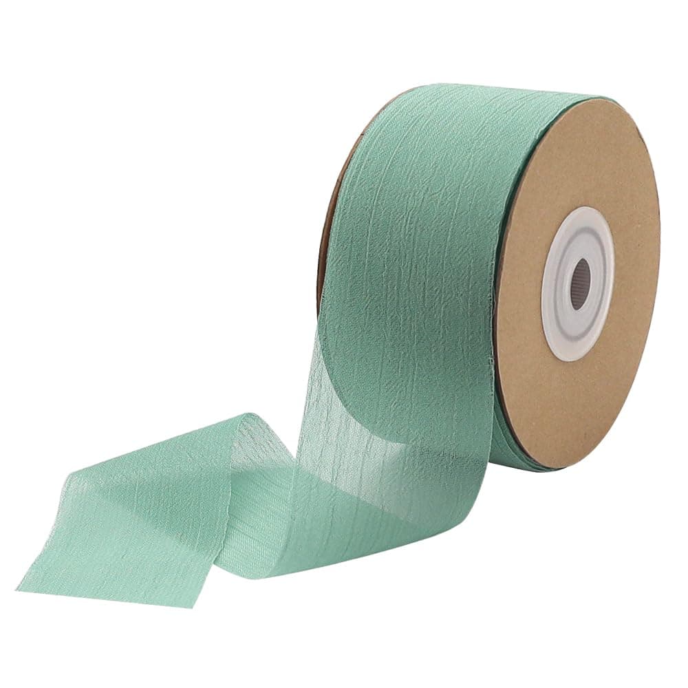 YDHfdc Geschenkband Grün 3,8cm x 23m Schleifenband Hochzeit Chiffon Band Dekoband Geschenkband Breit für Geschenkverpackung, Hochzeit Dekoration (Hellgrün)
