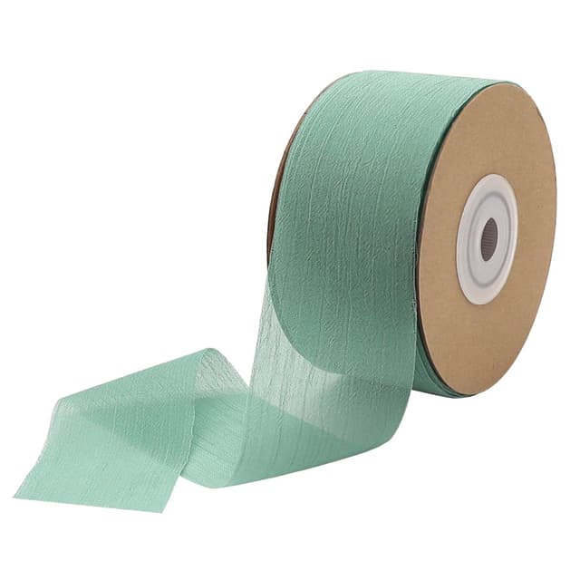 YDHfdc Geschenkband Grün 3,8cm x 23m Schleifenband Hochzeit Chiffon Band Dekoband Geschenkband Breit für Geschenkverpackung, Hochzeit Dekoration (Hellgrün)