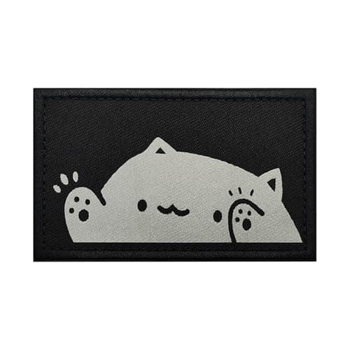 Viusneun Leuchtend Klett Patches, Katzen Bügelbild Applikation FüR Kinder Zum AufbüGeln, Lustige Patches Klett Patches FüR Jungen, MäDchen, Jacken, Jeans, RucksäCke (M00395-2)