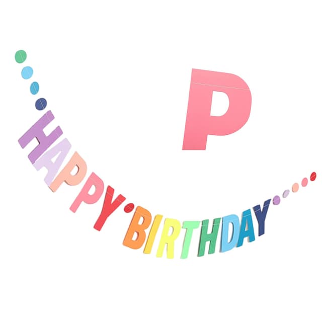 Happy Birthday Banner Bunte Buchstaben Geburtstagsdeko Girlande Regenbogen Briefbanner für Erwachsene Kinder Mädchen Frauen Deko