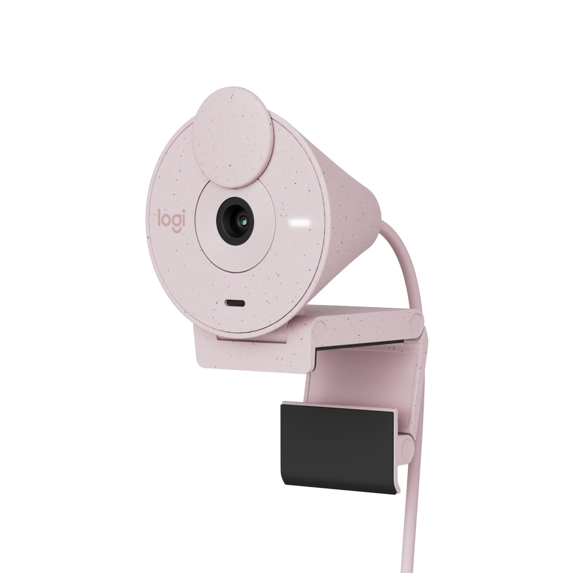 Logitech Brio 300 Full HD-Webcam mit Sichtschutz, Mikrofon mit Rauschunterdrückung, USB-C, Zertifiziert für Zoom, Microsoft Teams, Google Meet, Streaming, Automatische Lichtkorrektur - Rosa