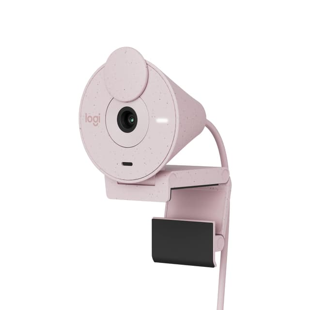 Logitech Brio 300 Full HD-Webcam mit Sichtschutz, Mikrofon mit Rauschunterdrückung, USB-C, Zertifiziert für Zoom, Microsoft Teams, Google Meet, Streaming, Automatische Lichtkorrektur - Rosa