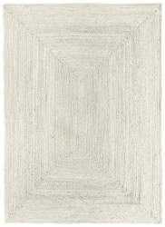 HAMID - Jute Teppich Elfenbein, Alhambra Teppich Handgefertigt Jute 100% Naturfaser de Jute, Wohnzimmer, Esszimmer, Schlafzimmer, Flurvorleger, Farbe Elfenbein, (120x170cm) 120 x 170 cm (Rechteckig) Elfenbein