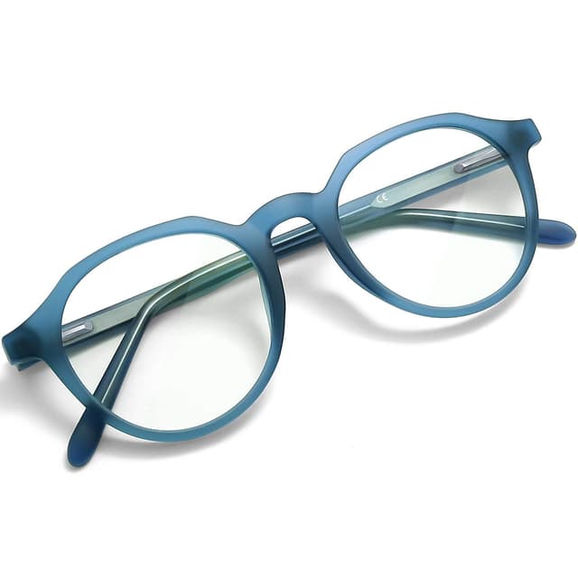 Joopin Retro Runde Blaulichtfilter Brille Herren Blaufilter Computerbrille und Blaulicht Brillen Damen Vintage Blau