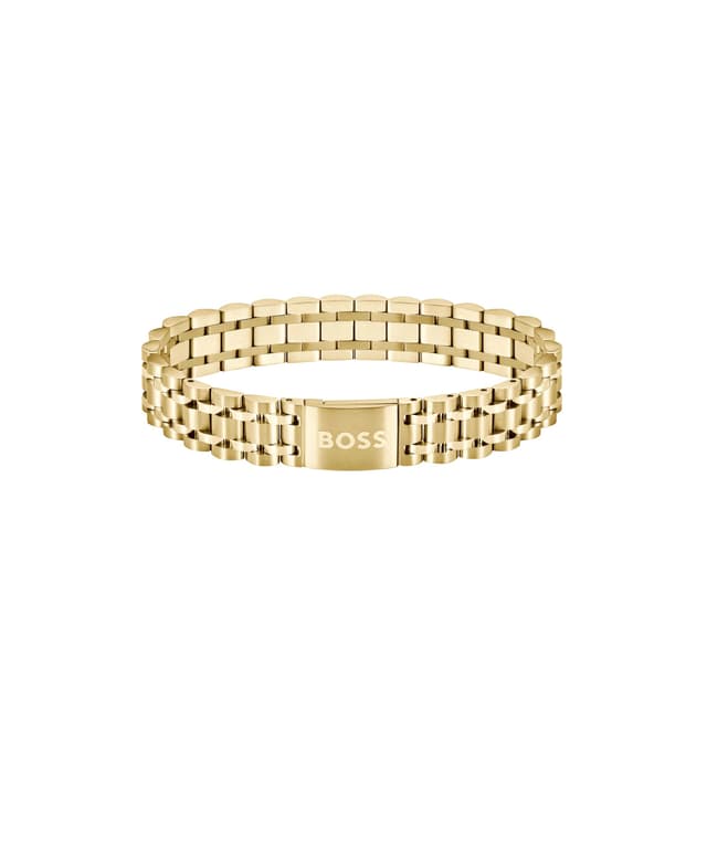 BOSS Jewelry Armband mit Knebelverschluss für Herren Kollektion OWAN aus Edelstahl