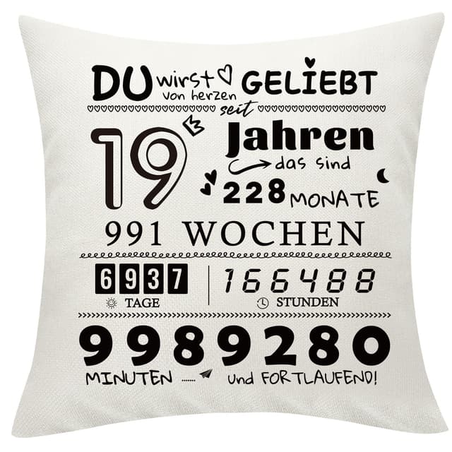 Geburtstagsgeschenk für Frauen Männer Geschenk Geburtstag Dekorationen für Mädchen Jungen 45x45cm Kissenbezüge für Geburtstag Dekorationen Zierkissenbezüge für Geburtstag Geschenk für Tochter Sohn-19