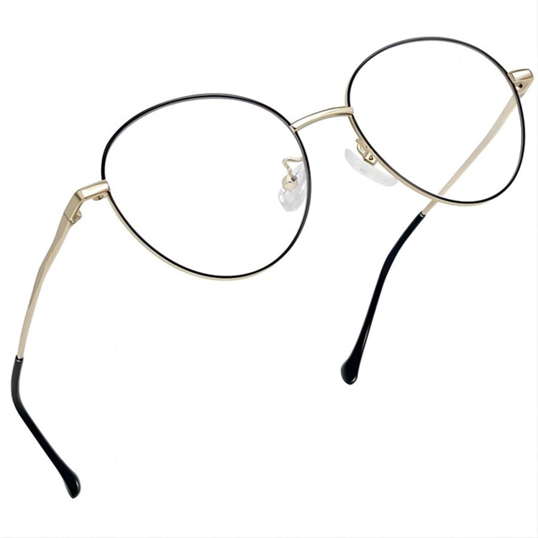 Joopin Blaulichtfilter Brille Rund Herren Computerbrille Blaufilter Gaming Brille Bluelight Filter PC mit Metallrahmen