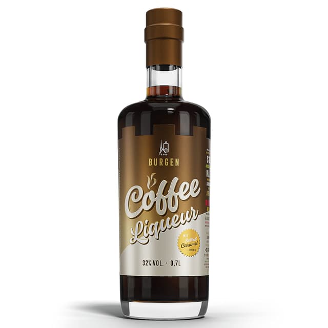 Burgen Coffee Liqueur Salted Caramel – Moderner Kaffee-Likör mit Salted Caramel Geschmack (32% Vol.) – 0,7L Coffee Liqueur 0,7l 700ml