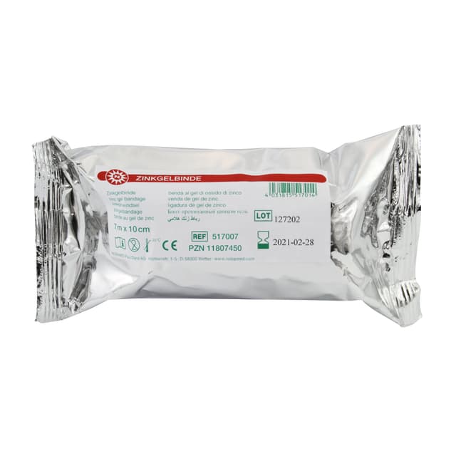 NOBAMED Zinkgelbinde/Zinkleimbinde 10 cm breit, Länge:7 m