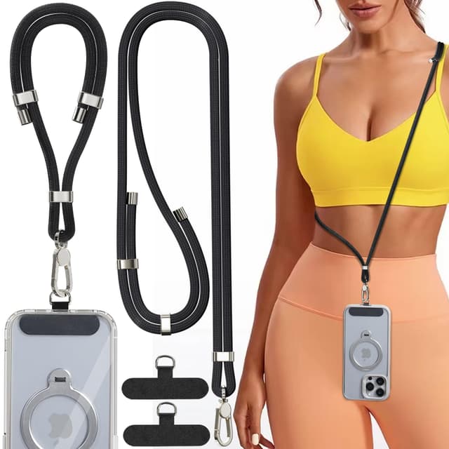 TNSNK 2PCS Handykette Universal, Verstellbares Handy Umhängeband und Handschlaufe Handy für Alle Smartphones, Sichere Freihand-Handykette & Lanyard