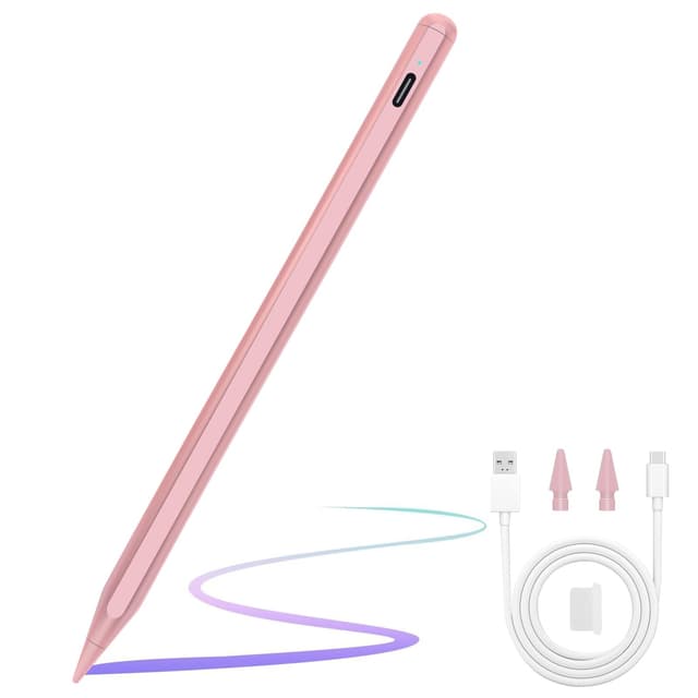 Stift für iPad, Pencil für Apple iPad (2018-2022) Haben Hochpräzise, Neigungsempfindlich, Handflächenerkennung, Magnetisches,Schnellladung, Pen Kompatibel Mit iPad/iPad Pro/iPad Mini/iPad Air Rose Gold