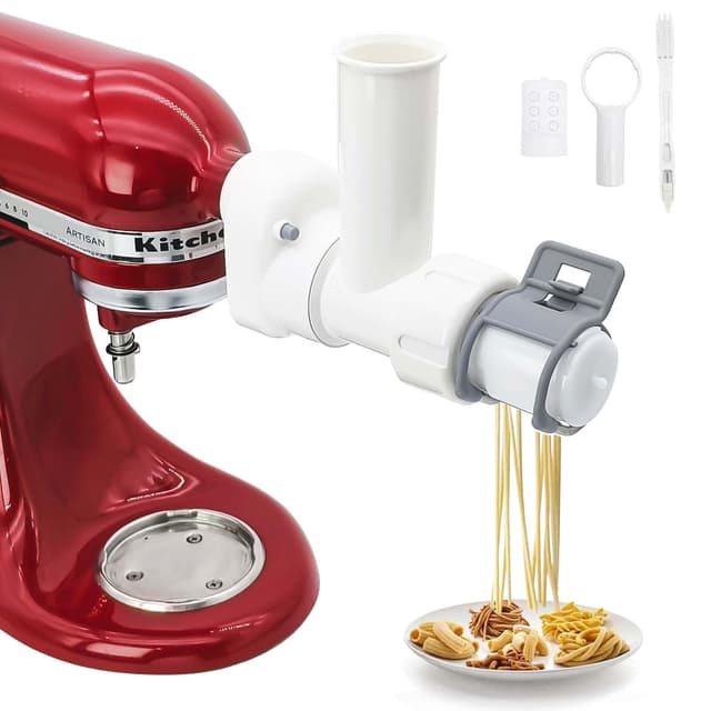 Nudelaufsatz kompatibel mit Kitchen Aid Standmixer, 6 Nudelformen, 6 in 1 Nudelkocheraufsätze