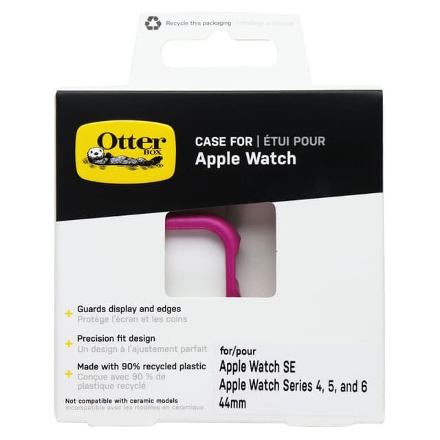 OtterBox All Day Bumper für Apple Watch Series SE 2. gen/SE 1. gen/6/5/4 44mm, stoßfeste, sturzsichere, schlanke Schutzhülle für Apple Watch, schützt den Display und die Kanten, Dunkelrosa Series 6/SE/5/4 - 44mm Rosa
