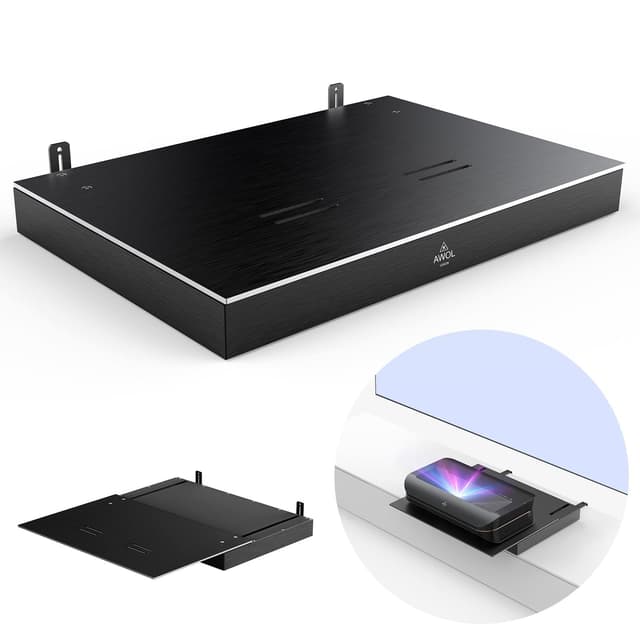 AWOL VISION IC-A150 Motorisierte Schiebeablage für ultrakurzdistanz beamer 4k, 80"-150" Bild erweiterbar, automatisch einziehbare Teleskopablage, intelligente Synchronisation mit der Projektorleistung IC-A120-GEN