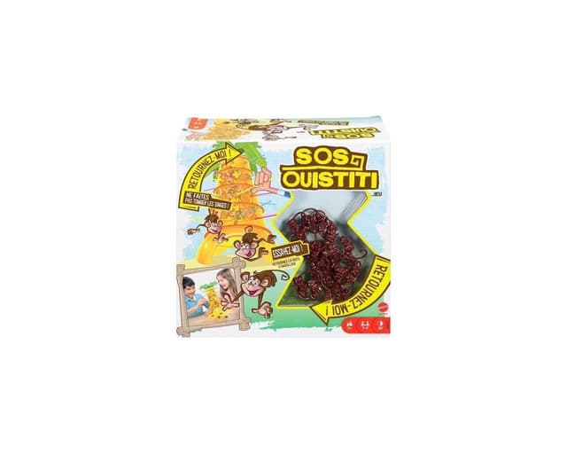 Mattel Games SOS Affenalarm Spiel, Würfelspiel für die Familie, Kinderspiele, Verpackung kann variieren, für 2-4 Spieler, ab 5 Jahre, 52563 Braun