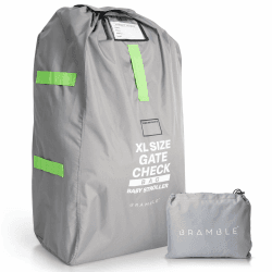Bramble – XL-Kinderwagentasche fürs Flugzeug – Extra große Kinderwagentasche für Flugreisen – Wasserabweisende Doppel-Kinderwagen-Abdeckung für die Gate-Kontrolle (Grau) Angebot bei HelloDeals
