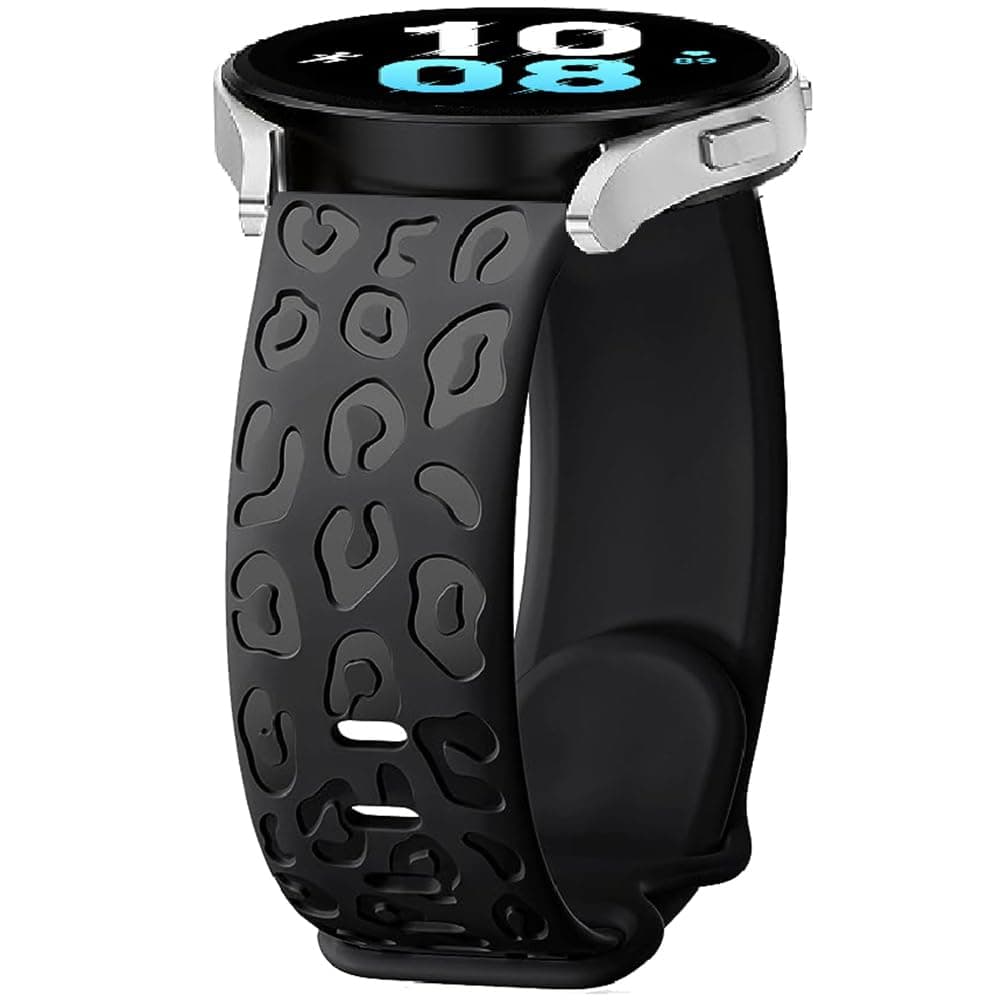 FYISWHO Leopard Armbänder für Realme Watch 3/Watch 2/2 Pro/Watch S/S Pro,22mm Silikon Sport Armband Uhrenarmband,Ersatzarmband für Xiaomi Watch S3/Watch S2/Watch S1/S1 Active/Mi Watch (black-2)