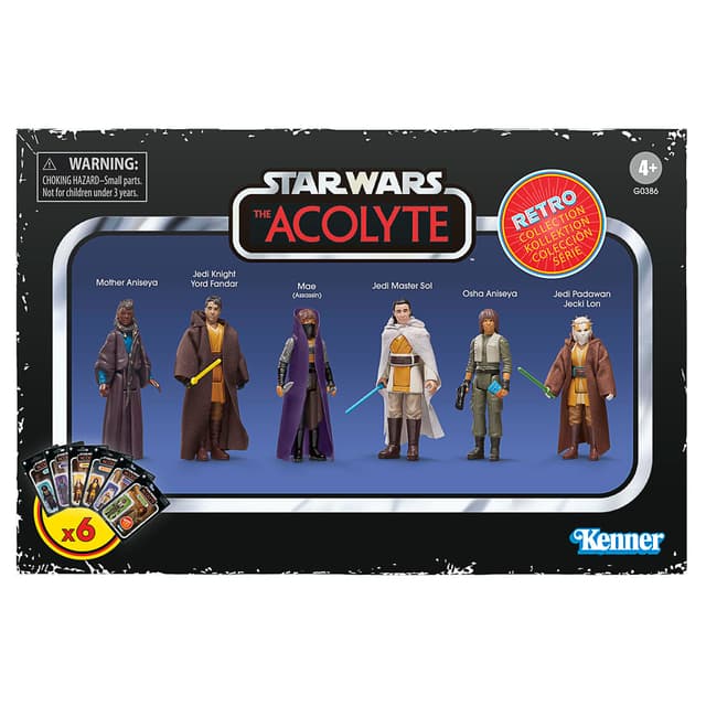 Star Wars Retro-Kollektion The Acolyte Multipack, Action-Figuren 6er-Pack, Skala 9,5 cm