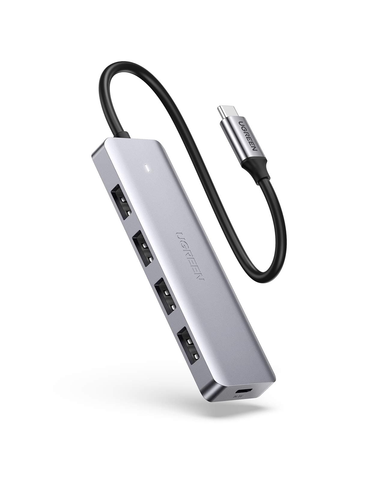 UGREEN USB C Hub Mit 4 Ports USB 3.0 OTG Adapter, Verteiler Mit Stromversorgung-Port Kompatibel Mit iPhone 16 Serie, MacBook Serie, iPad, Surface Pro/Go, Thinkpad und Mehr (15cm)