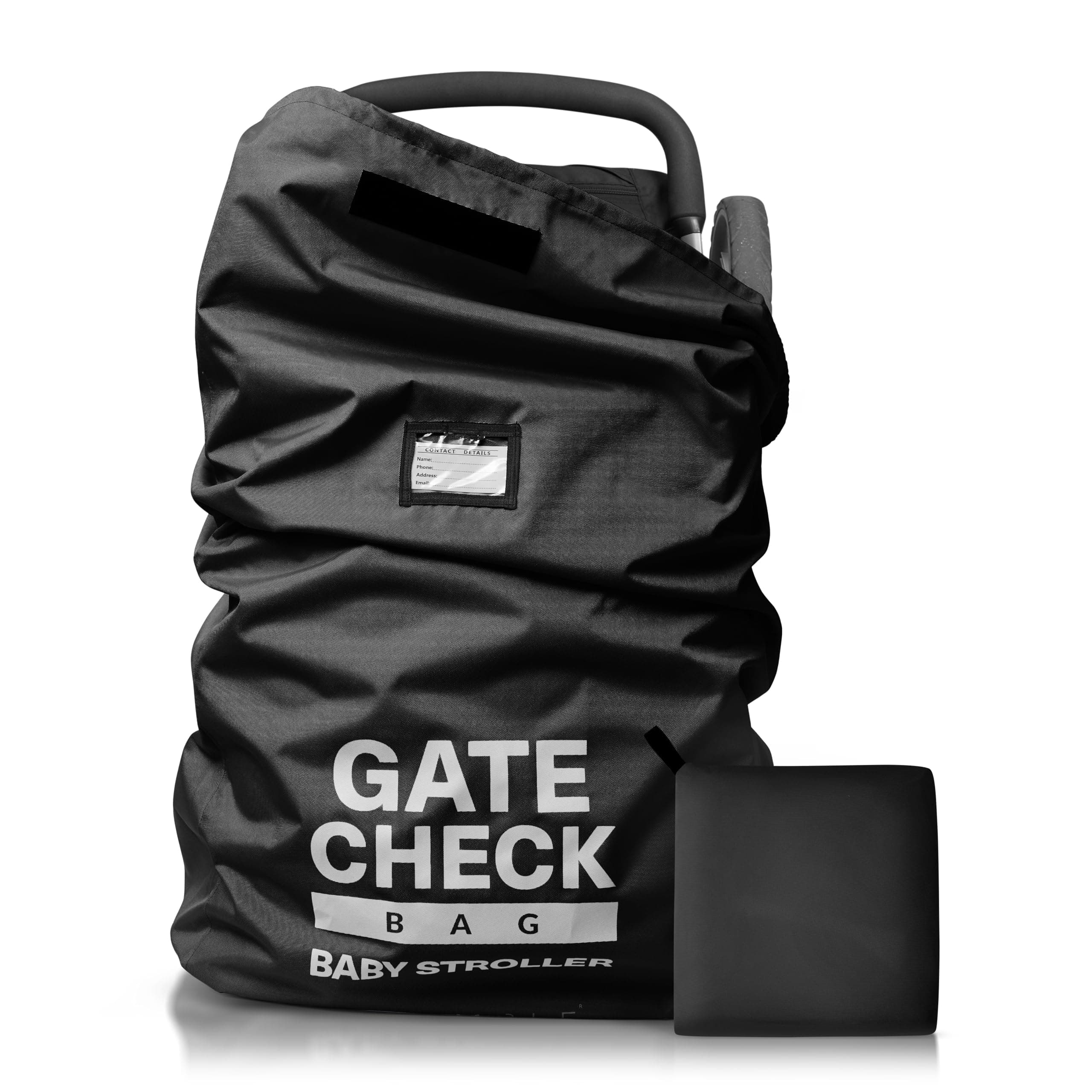 Bramble - Gate Check Transporttasche für Kinderwagen (L, Groß 116x53x34cm) Buggy Tasche Flugzeug - Wasserabweisend (Schwarz)