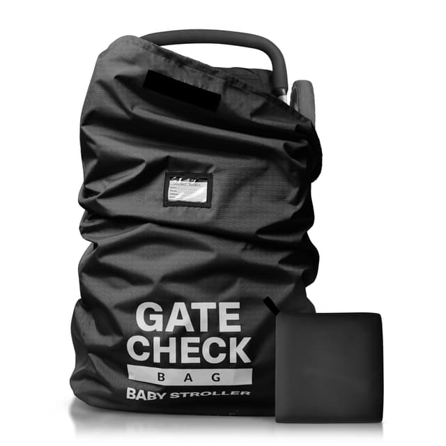 Bramble - Gate Check Transporttasche für Kinderwagen (L, Groß 116x53x34cm) Buggy Tasche Flugzeug - Wasserabweisend (Schwarz)
