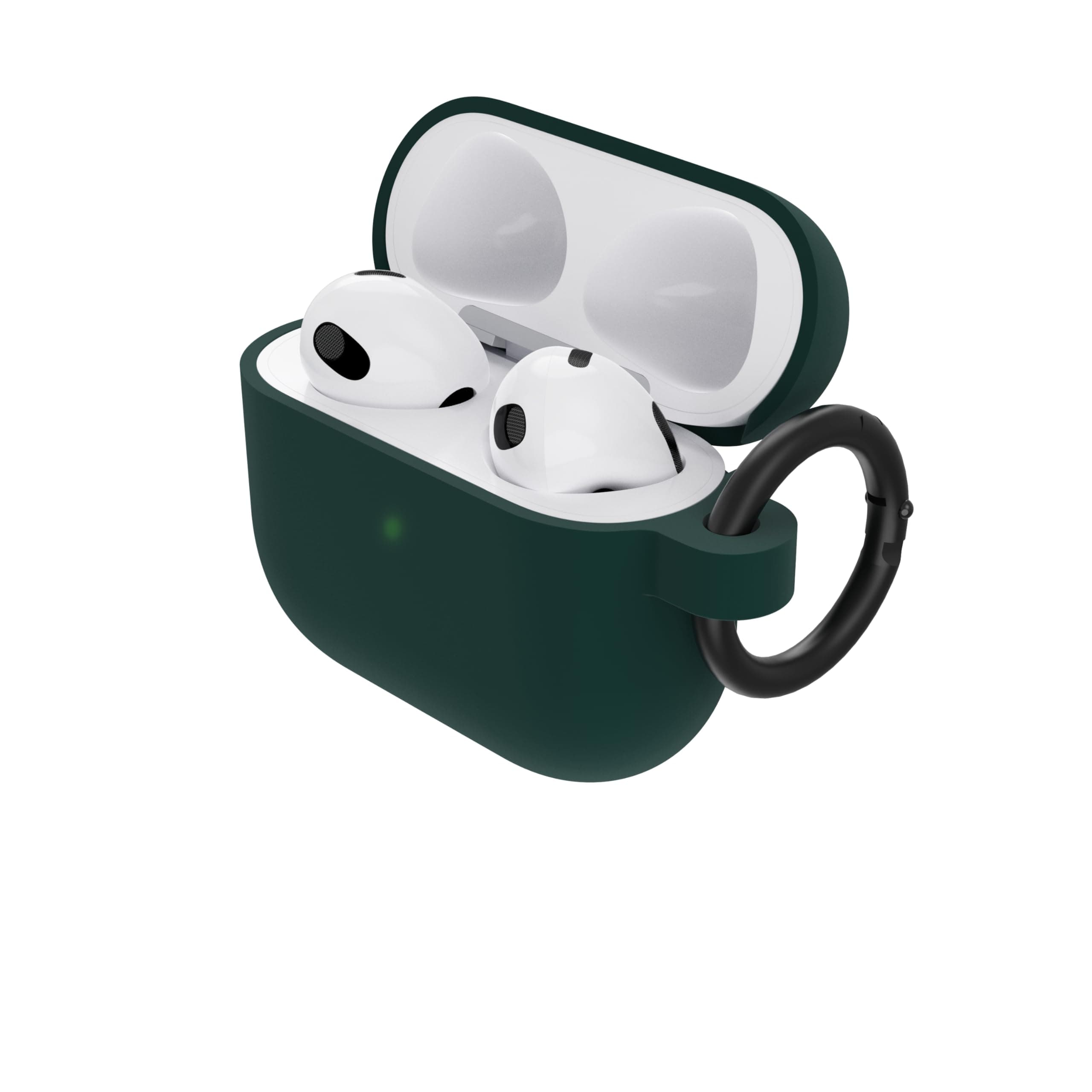 OtterBox Soft Touch Kopfhörer Hülle für AirPods 3. Gen 2021, stoßfeste, sturzsichere, ultraflache, Kratz- und Abriebfeste Schutzhülle für Apple AirPods, inklusive Karabiner, Dunkelgrün