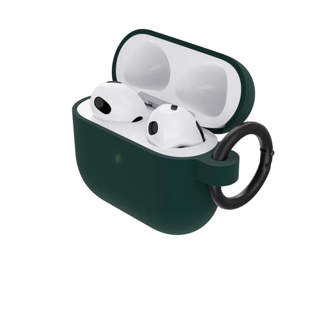 OtterBox Soft Touch Kopfhörer Hülle für AirPods 3. Gen 2021, stoßfeste, sturzsichere, ultraflache, Kratz- und Abriebfeste Schutzhülle für Apple AirPods, inklusive Karabiner, Dunkelgrün