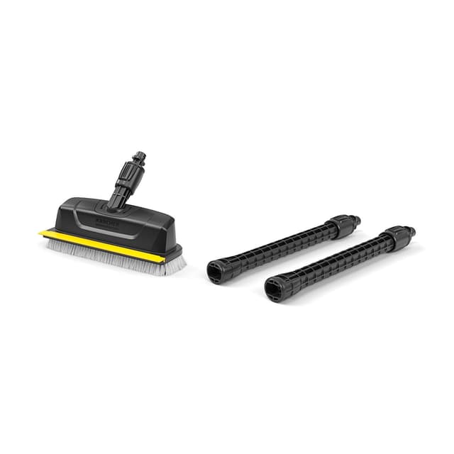 Kärcher Handbetrieben Flächenreiniger PS 30 Powerschrubber (kompatibel mit allen Kärcher Hochdruckreinigern K 2 bis K 7), 3 Hochdruckdüsen, integrierte Abziehlippe, 360 Grad Bürstenkopf, Gelb, Schwarz