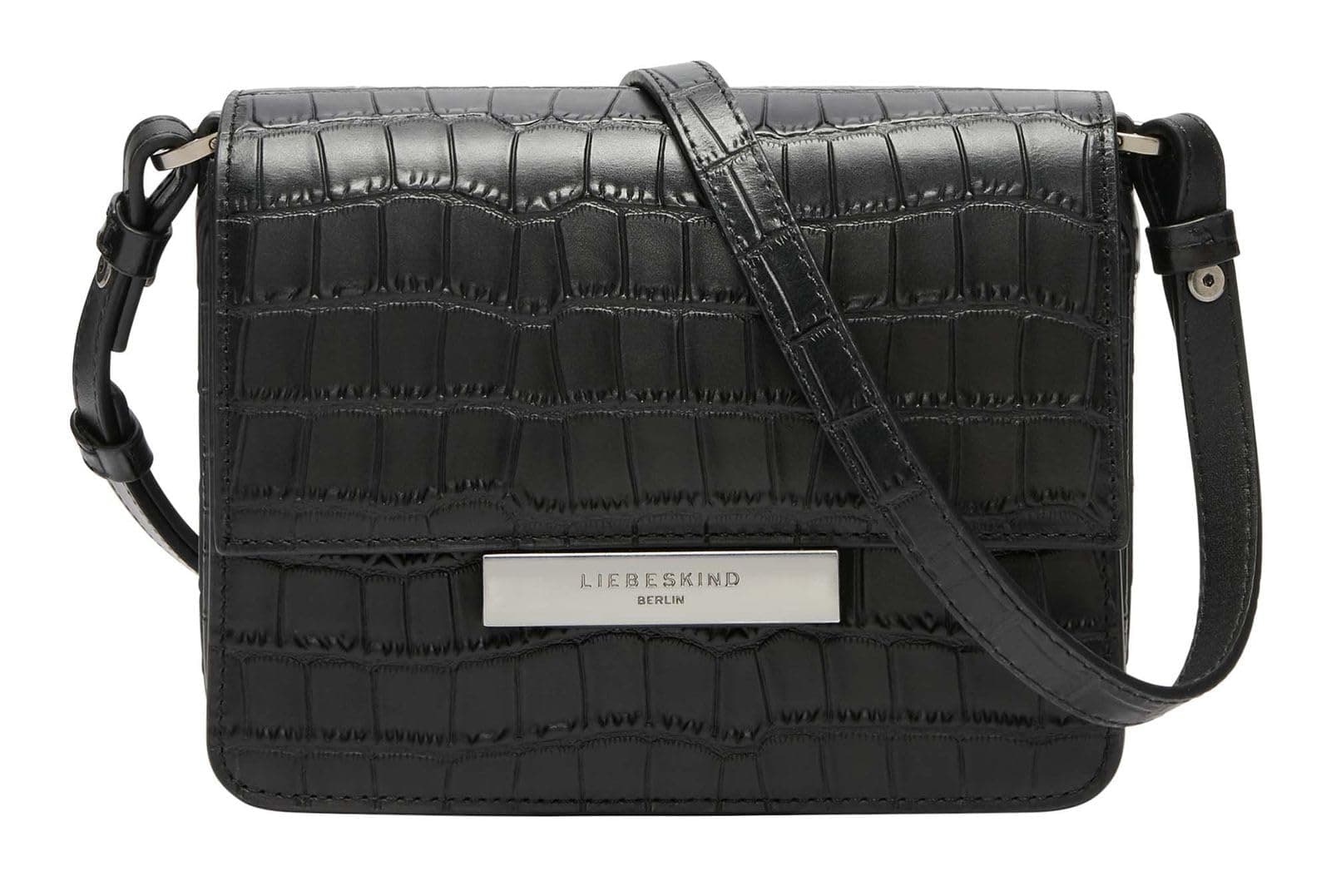 Liebeskind Berlin Women's S Alex New Croco Crossbody, Black