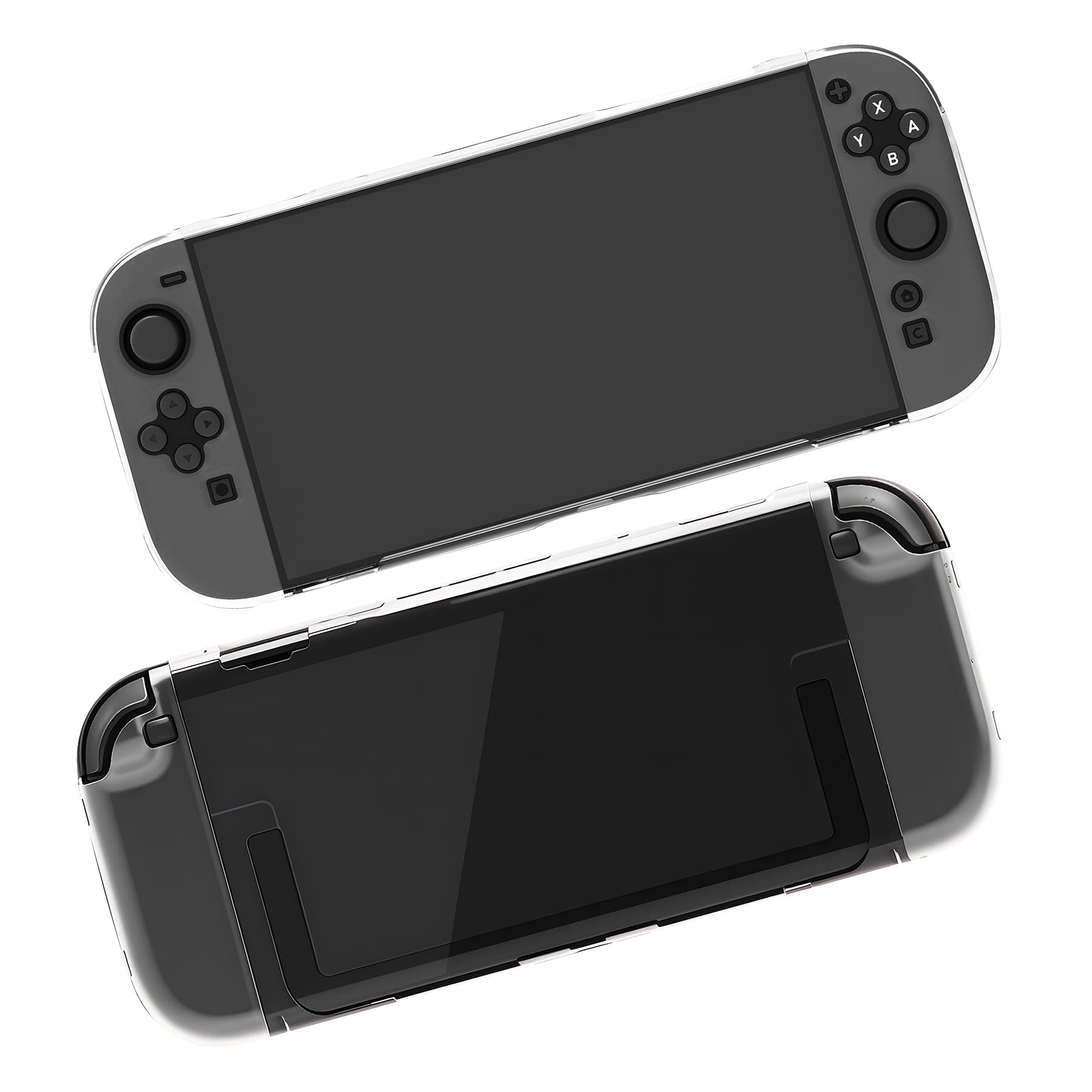 Haofun Thin Fit Hülle für Nintendo Switch 2, Enthalten 1*PC Schutzhülle + 2*Griff Case, rutschfest Kratzfest und Stoßdämpfend Kompletter Schutz (HD Klar)