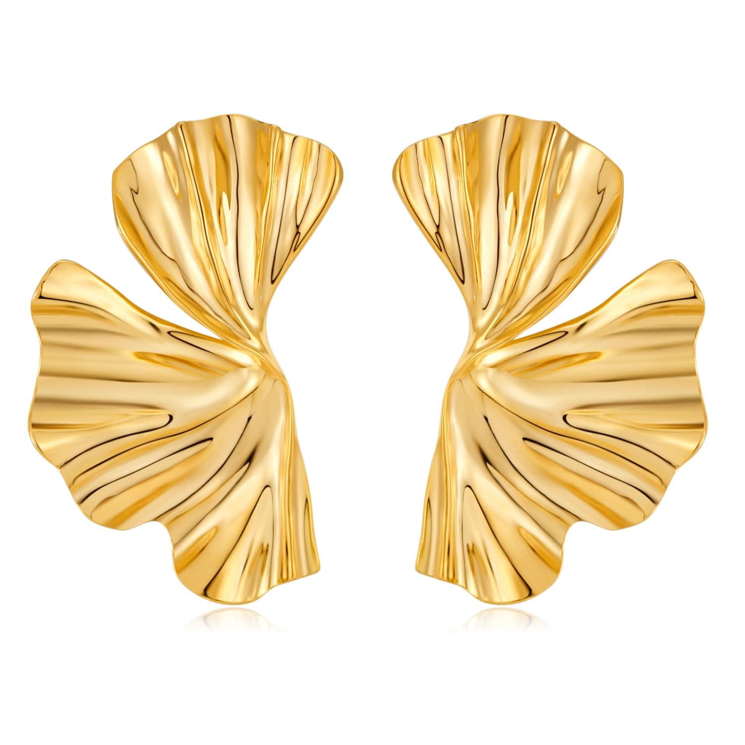 LILIE&WHITE Gold Blumen Ohrringe – Hypoallergen, Farbecht, Geschenke – Stilvolle Modeaccessoires für Damen, Alltag und besondere Anlässe