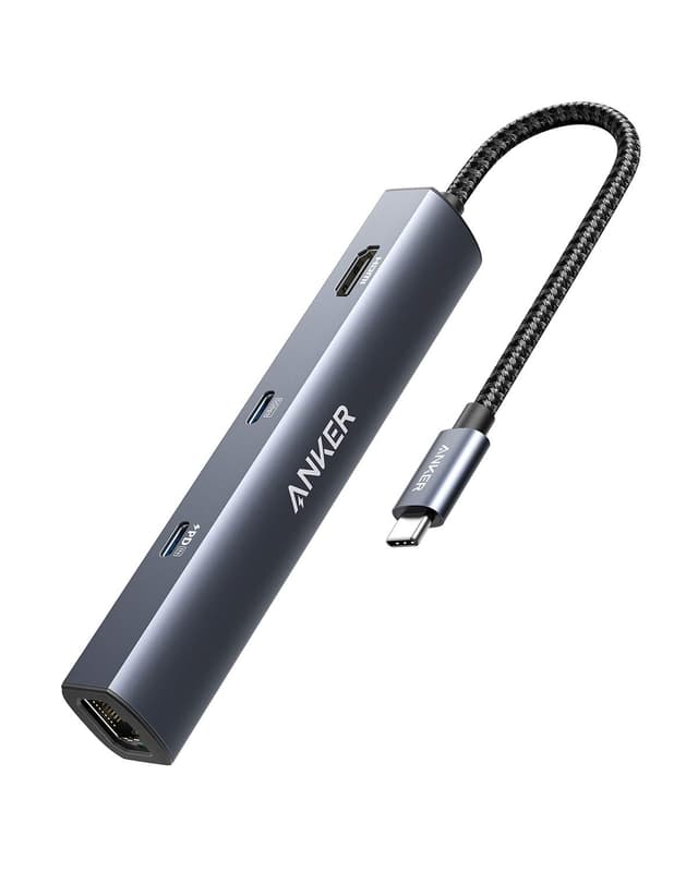 Anker PowerExpand 6-in-1 Ethernet Adapter, PD USB C Hub, 65 PD, 4K HDMI, 1Gbps Ethernet, Daten, 2 USB 3.0 Datenports, kompatibel mit MacBook Pro, MacBook Air, iPad Pro, XPS