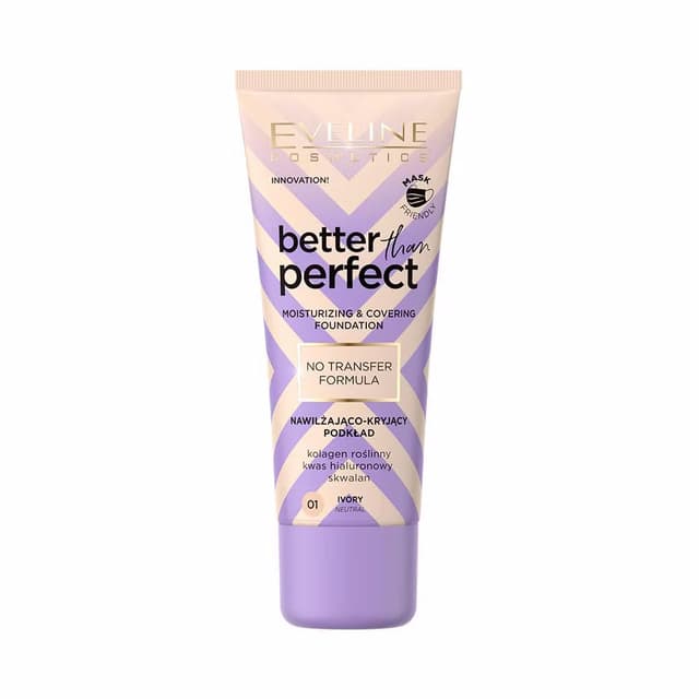 Eveline Cosmetics Better Than Perfect Foundation - Leicht, Feuchtigkeitsspendend & Strahlendes Finish mit Hyaluronsäure & Pflanzlichem Kollagen 2.5 30 ml (1er Pack)