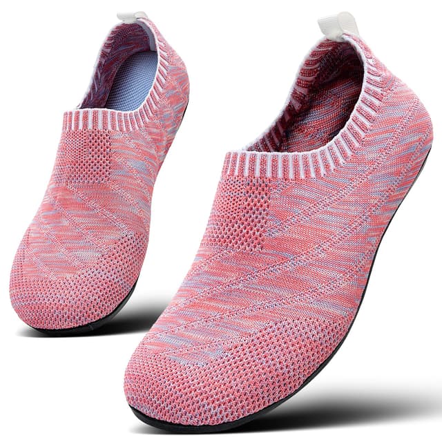Sosenfer hausschuhe Damen Herren Bequem pantoffeln rutschfest Slip on Flache hüttenschuhe cozy slippers Unisex 37 EU Rosa