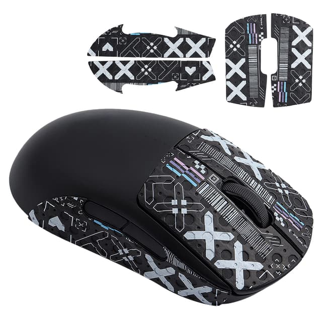 Mouse Grip Tape Fit for Logitech G PRO, 4pcs Anti-Slip Gaming Mouse Skins Self-Adhesive Pre-Cut Stickers Sweat Resistant Easy to Use Professional Mice Upgrade Kit For Logitech G Pro Wireless