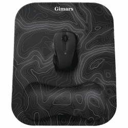 Gimars Mauspad mit Gelkissen, Ergonomisches Mousepad mit Handauflage, Gel Memory Foam Wasserdicht Mauspads mit Handgelenkauflage für Computer Laptop Offfice Heim, Topographische Karte