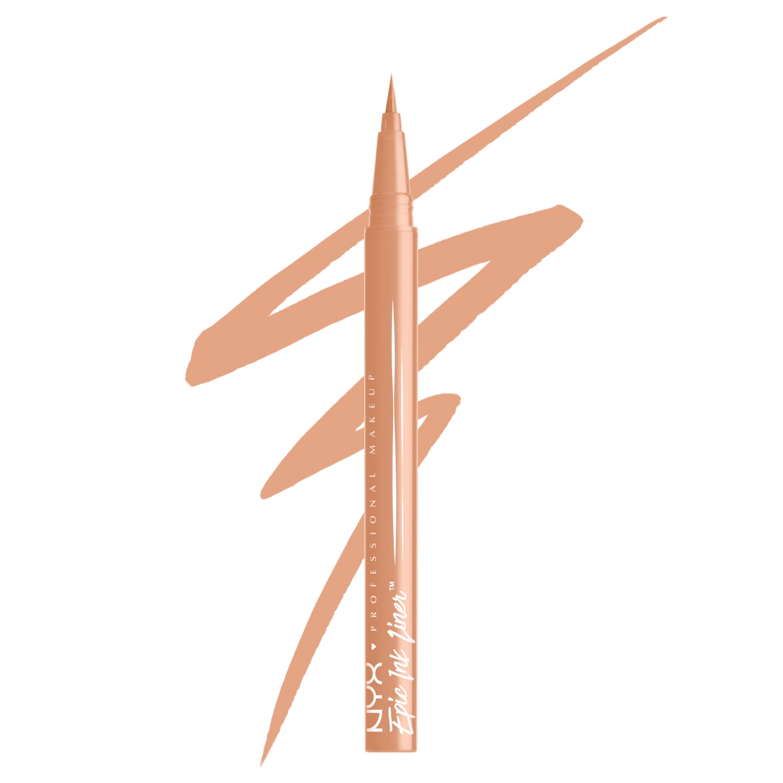 NYX Professional Makeup Epic Ink Eye Liner, Filzstift, Wasserfest, Für präzise Lidstriche, Intensive Farbe und langanhaltender Effekt, Für alle Augenfarben, Vegane Formel, Lil Toasty, 1 Stück 06 Lil' Toasty 1 ml (1er Pack)