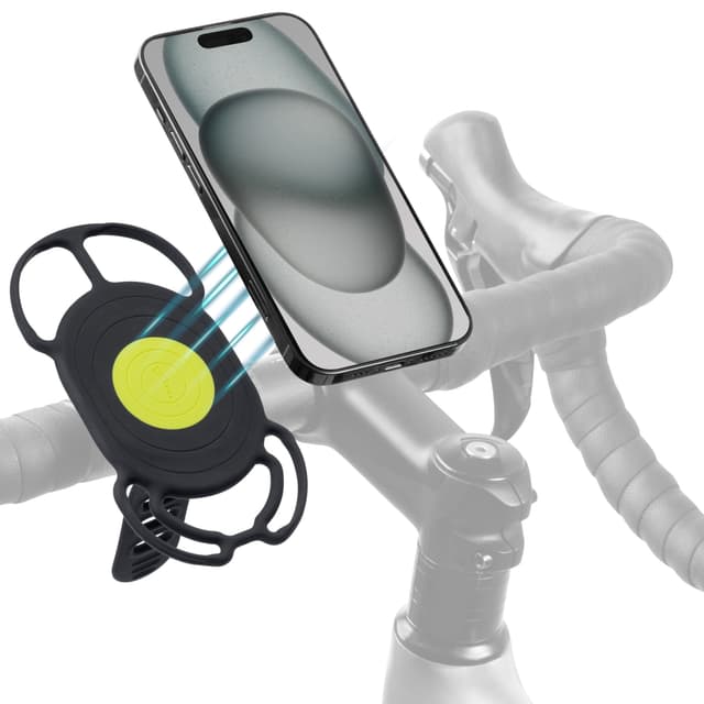 BONE Bike Tie 4 Magnetic, Magnetische handyhalterung Fahrrad, Kompatibel mit Magsafe und Fitness-Handyhalterung - Sicherer und zuverlässiger Halter fürs Radfahren und Indoor-Aktivitäten