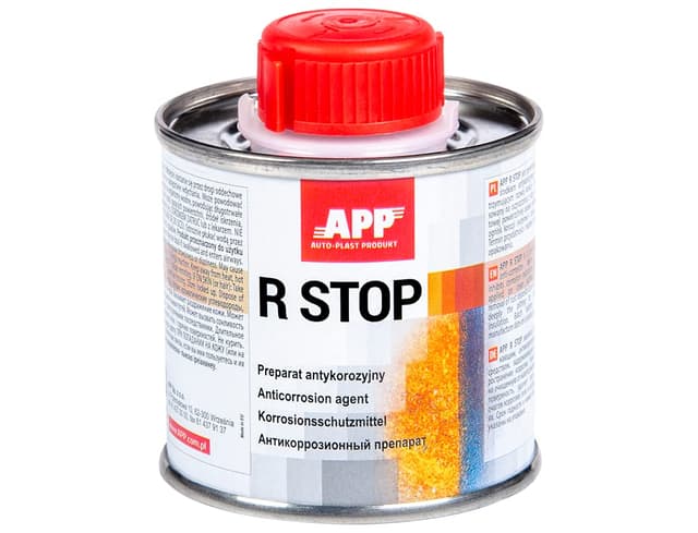APP R STOP Rostumwandler | Starker Rostschutz - Dringt in den Rost ein und blockiert dessen Ausbreitung | Transparenter Rostumwandler Auto zur Anwendung mit Pinsel | 100 ml
