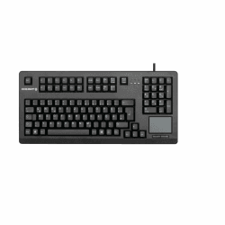 CHERRY G80-11900, Kompakte Mechanische Tastatur mit Nummernblock, Touchpad & 2 Maustasten, EU-Layout (QWERTY), USB-Anschluss, MX BLACK Switches, Schwarz Schwarz EU-Layout - QWERTY