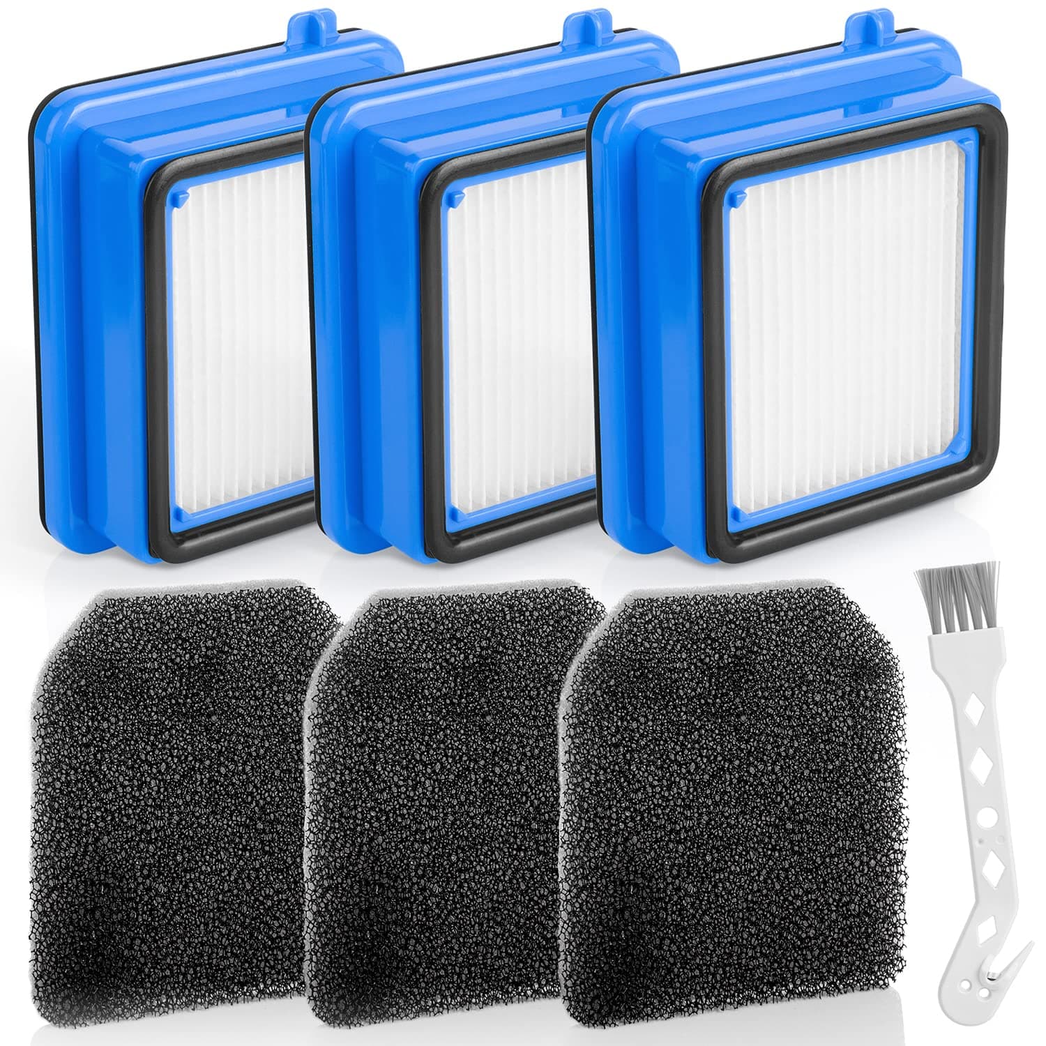 QX7 Filter für AEG, 3 Stück QX6 QX7 QX8-2 Staubsauger Ersatzteile Zubehör Set Ersatzfilter für AEG ASKW1, 3 Vormotorfilter 3 Hygienefilter 1 Reinigungsbürste… QX7(3+3)