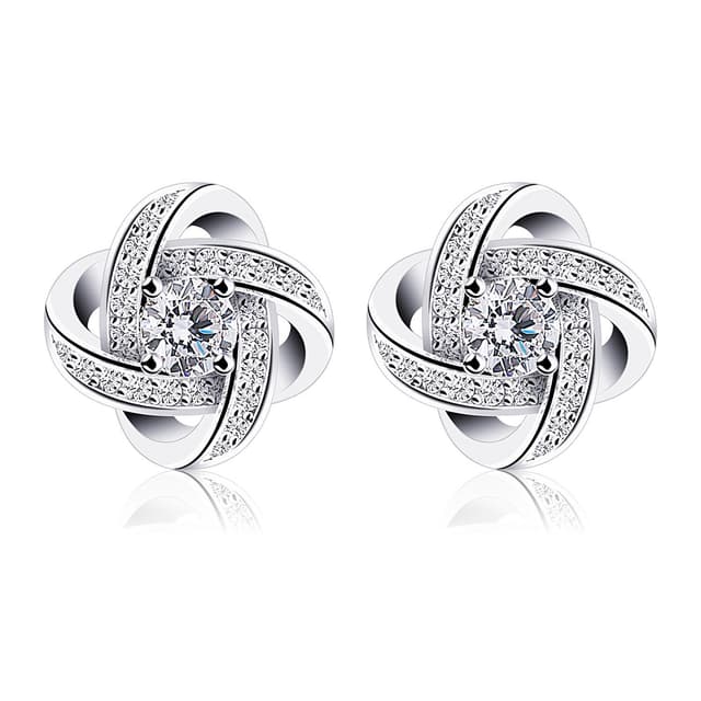 B.Catcher Damen Ohrringe, Sterling Silber 925 Ohrstecker, Zwillingssterne Ohrringe Set mit Zirkonia, Luxuriöse Handwerkskunst-Designs, Perfekte Geschenke für Geburtstage, Hochzeiten & Muttertag