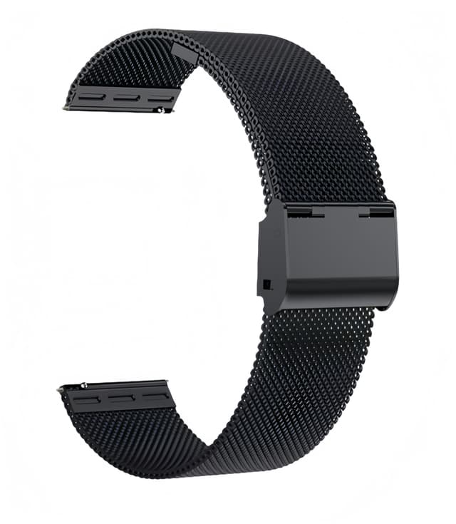 Microwear Uhrenarmband,16mm 18mm 20mm 22mm Ersatz Edelstahl Metallgitterband,Schnellverschluss Uhrenarmband Metallschraube,Smart Watch Armbänder für Männer Frauen 20mm Schwarz