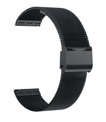 Microwear Uhrenarmband,16mm 18mm 20mm 22mm Ersatz Edelstahl Metallgitterband,Schnellverschluss Uhrenarmband Metallschraube,Smart Watch Armbänder für Männer Frauen 20mm Schwarz