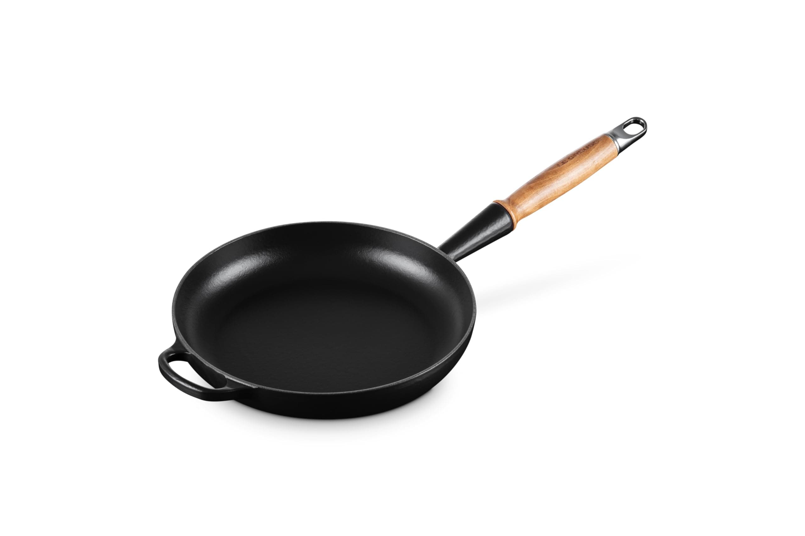 Le Creuset Signature gusseiserne Bratpfanne mit Holzgriff 28 cm Schwarz matt, 20258280000422 Schwarz Matt 28 cm