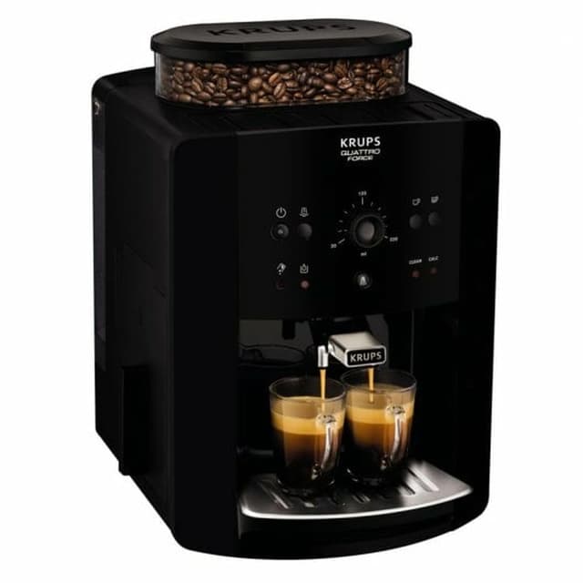 Krups Kaffeevollautomat Arabica Picto Quatrro Force EA8110, Schwarz Schwarz Single